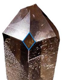 Window kristal met typisch ruitvormig extra facet